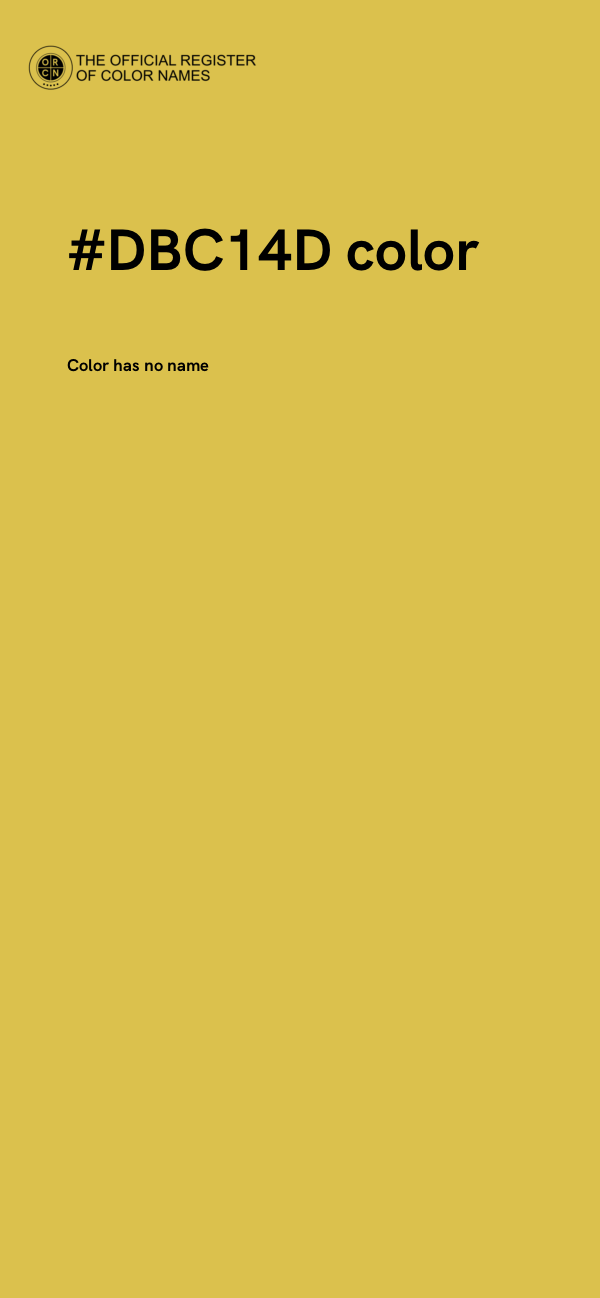 #DBC14D color image
