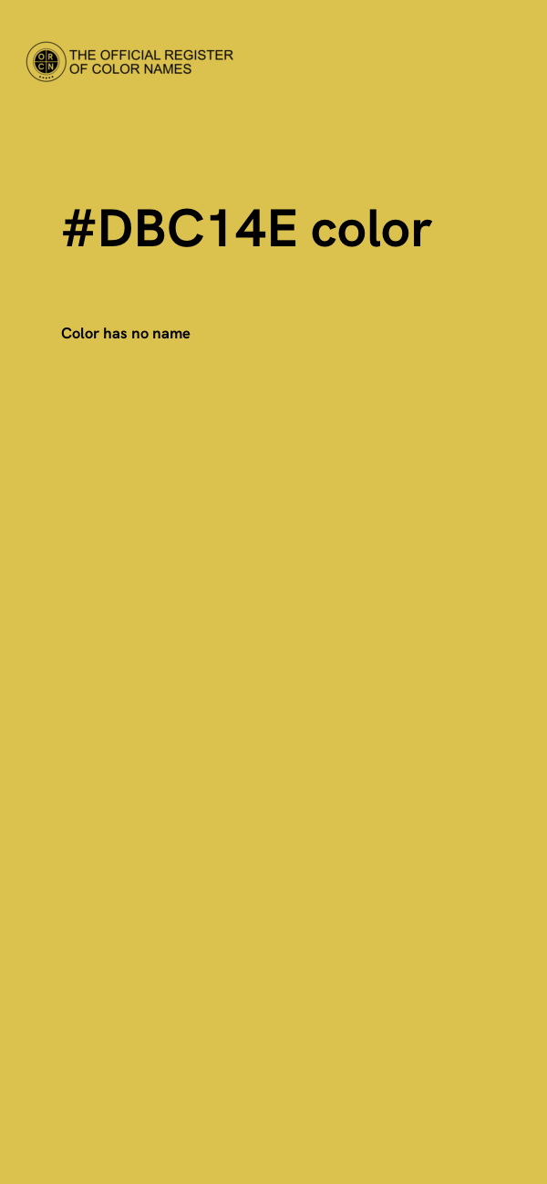#DBC14E color image