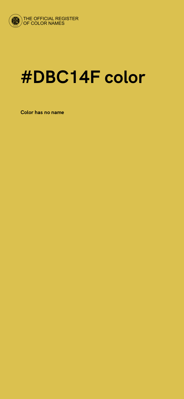 #DBC14F color image