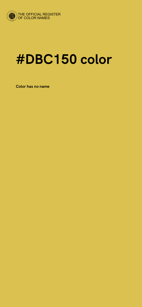 #DBC150 color image