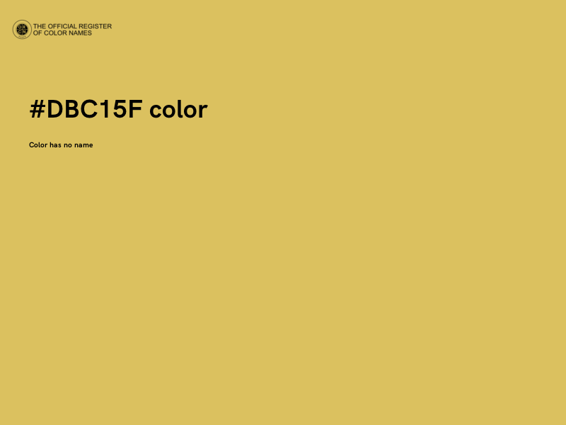 #DBC15F color image