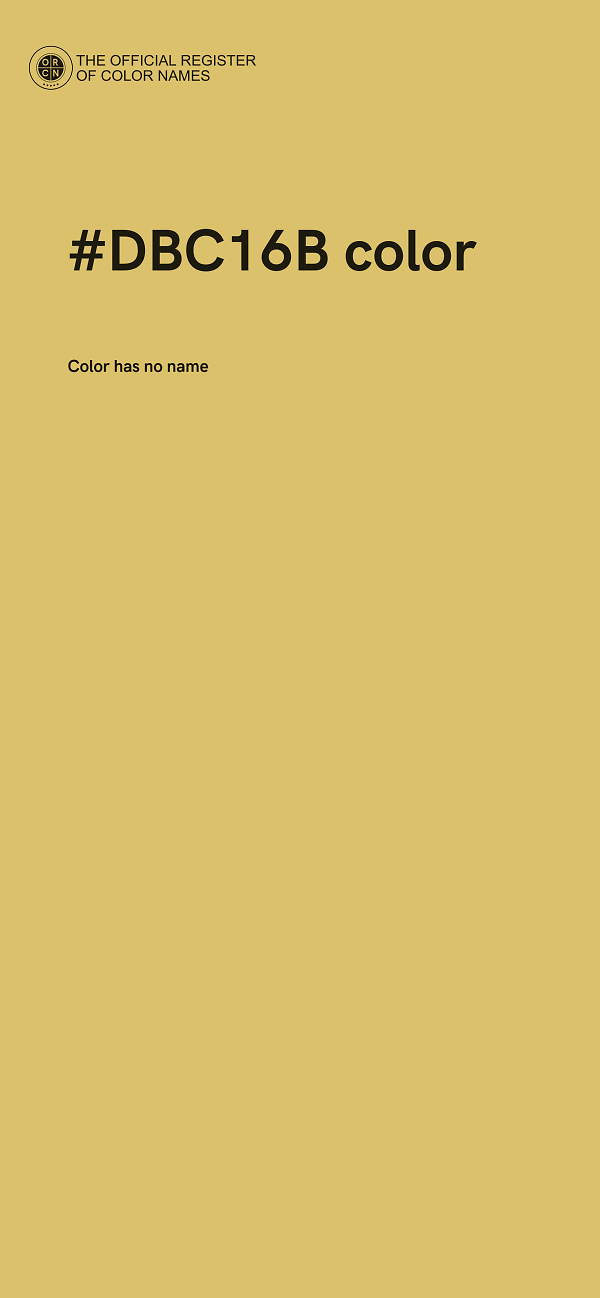 #DBC16B color image