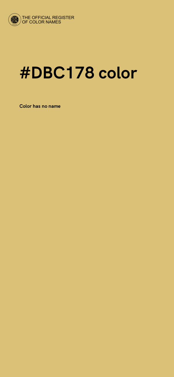 #DBC178 color image