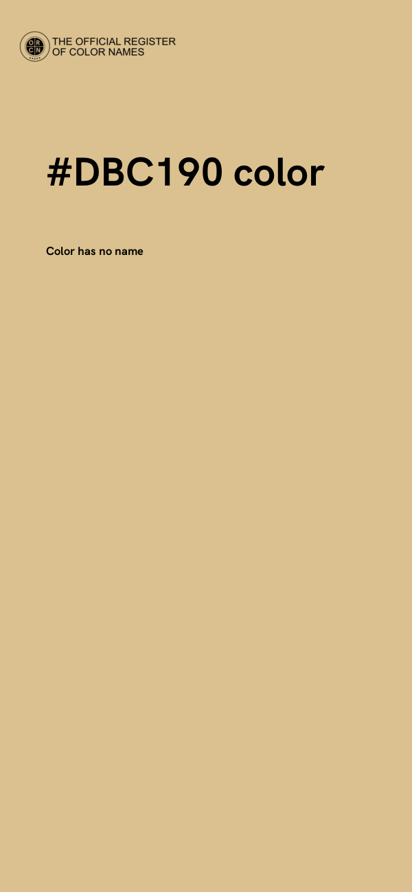 #DBC190 color image
