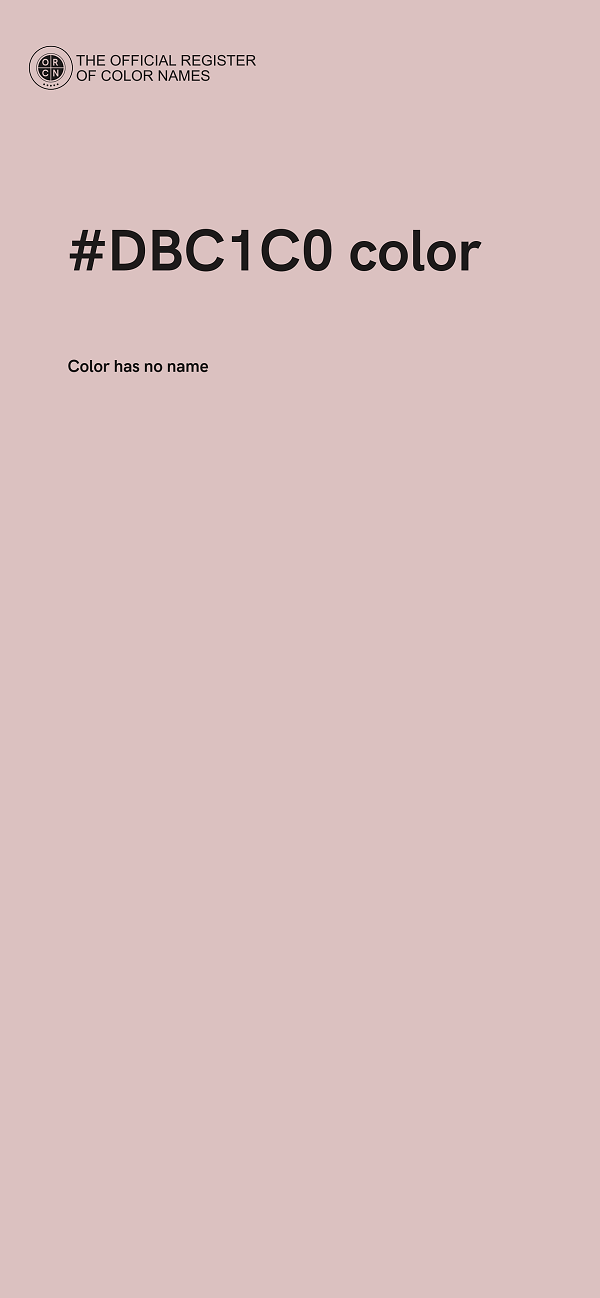#DBC1C0 color image