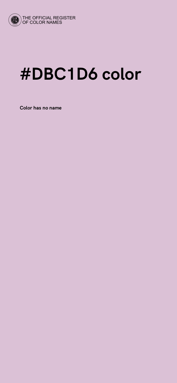#DBC1D6 color image