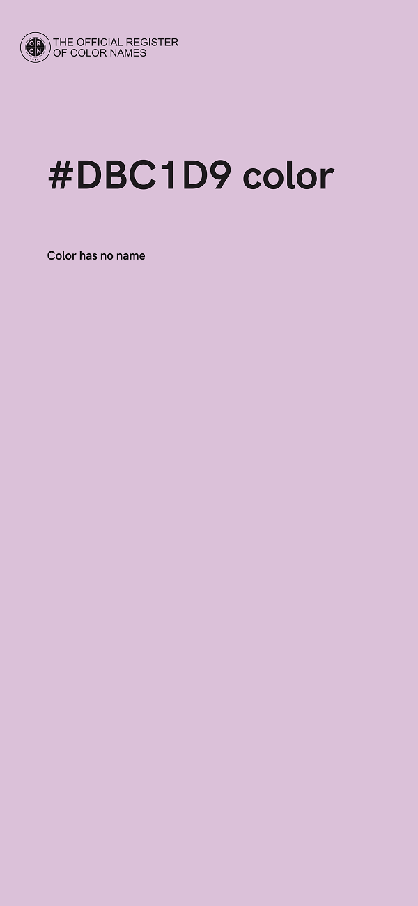 #DBC1D9 color image