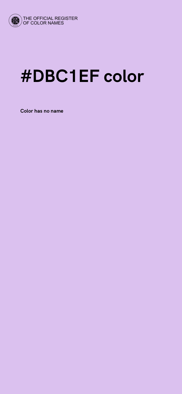 #DBC1EF color image