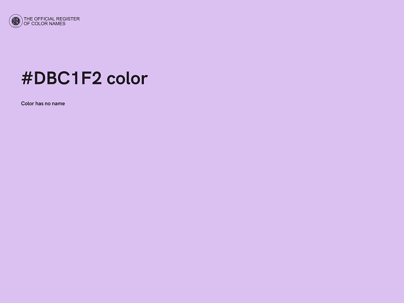 #DBC1F2 color image