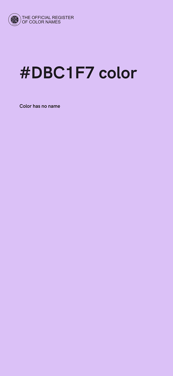 #DBC1F7 color image