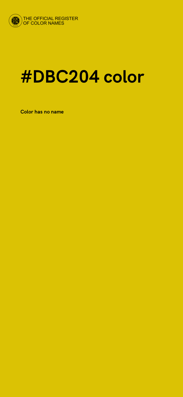 #DBC204 color image