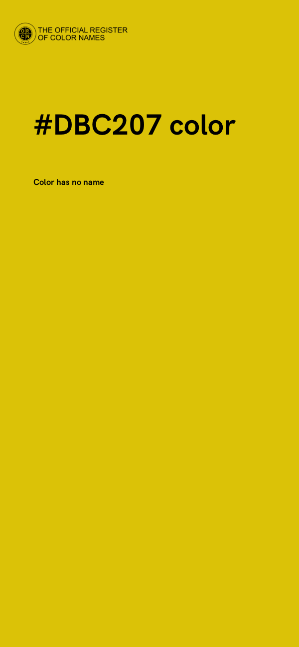 #DBC207 color image