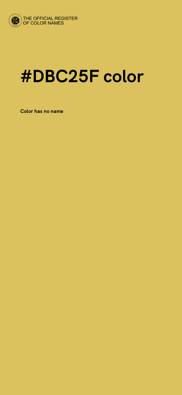 #DBC25F color image