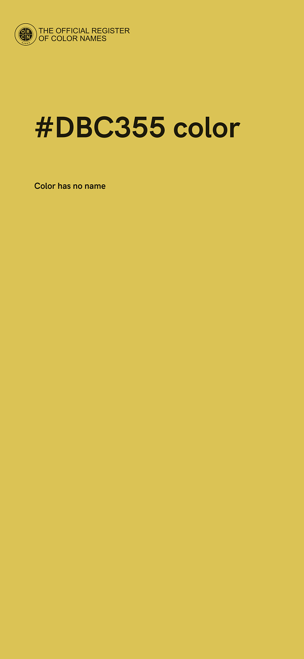 #DBC355 color image