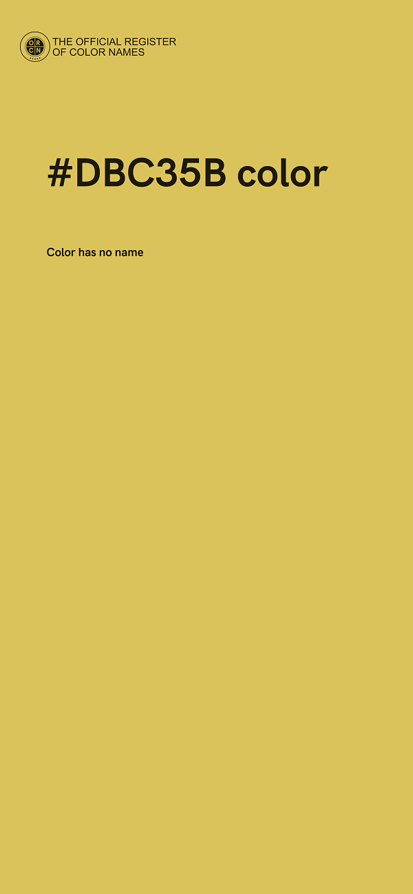 #DBC35B color image