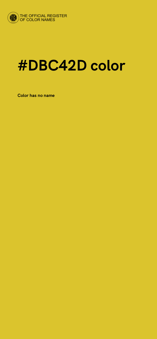 #DBC42D color image