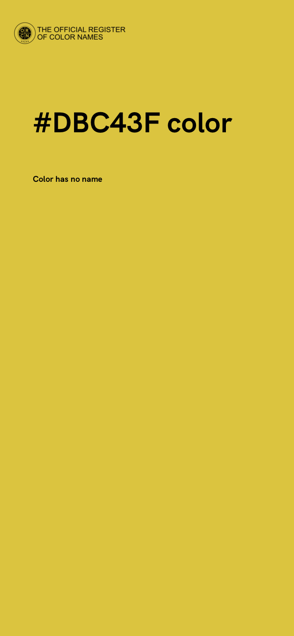 #DBC43F color image