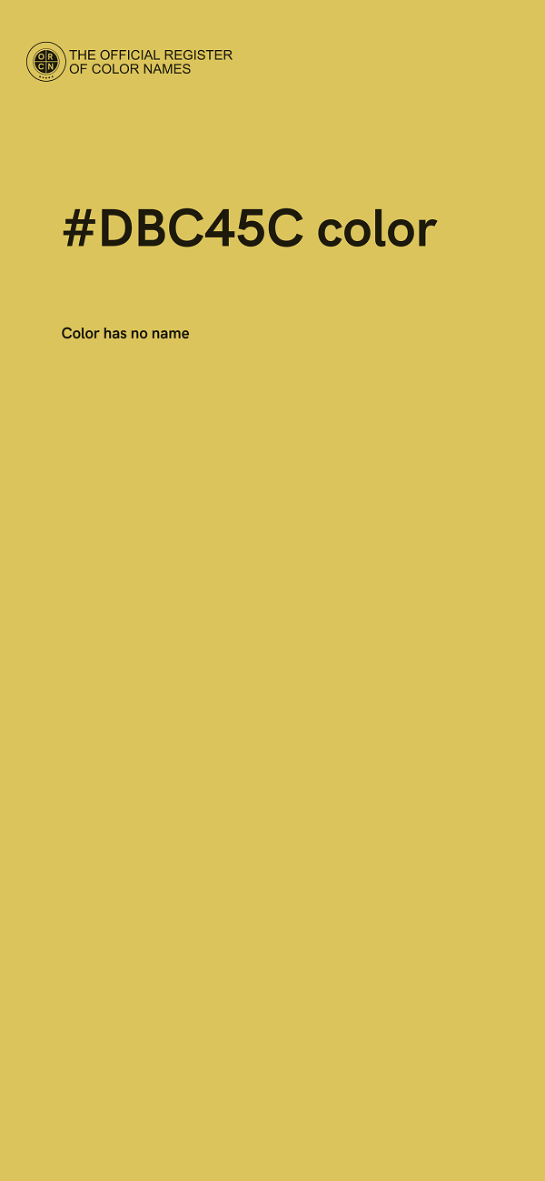 #DBC45C color image