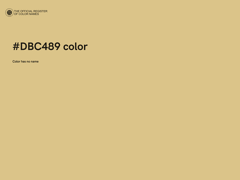 #DBC489 color image