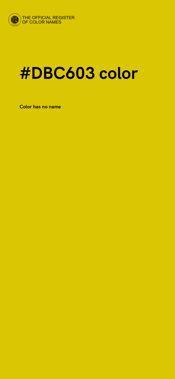 #DBC603 color image