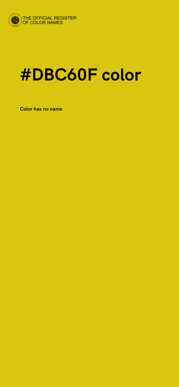 #DBC60F color image
