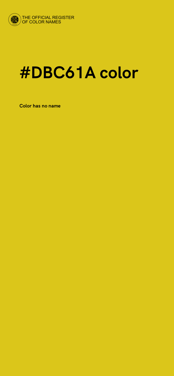#DBC61A color image