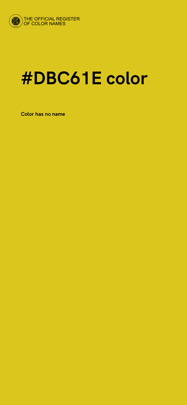 #DBC61E color image