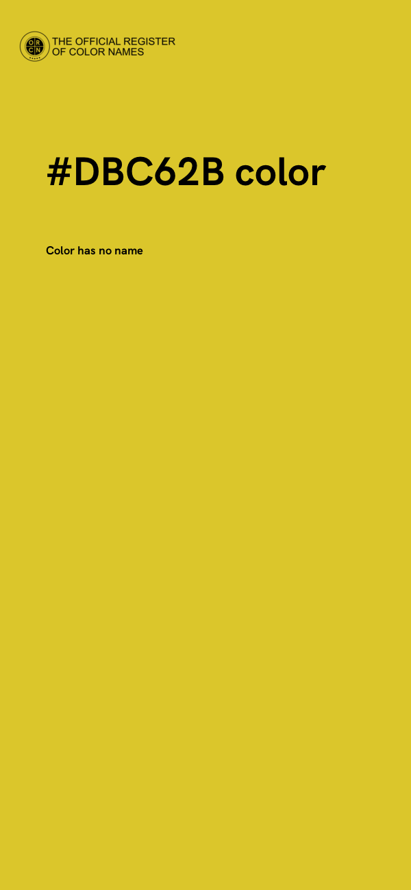 #DBC62B color image