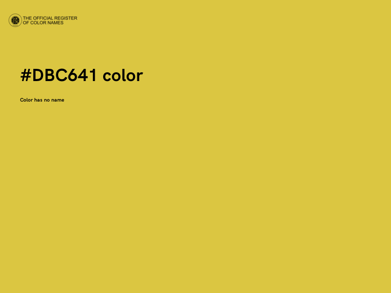 #DBC641 color image