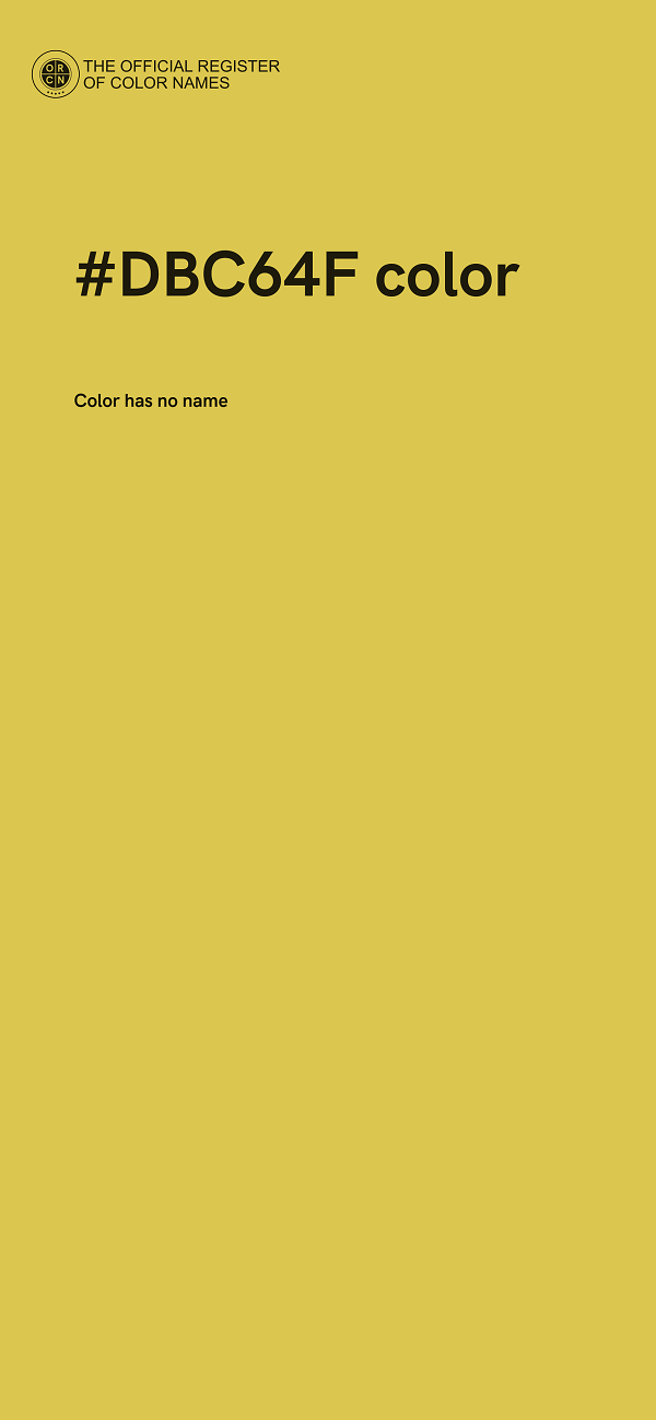 #DBC64F color image