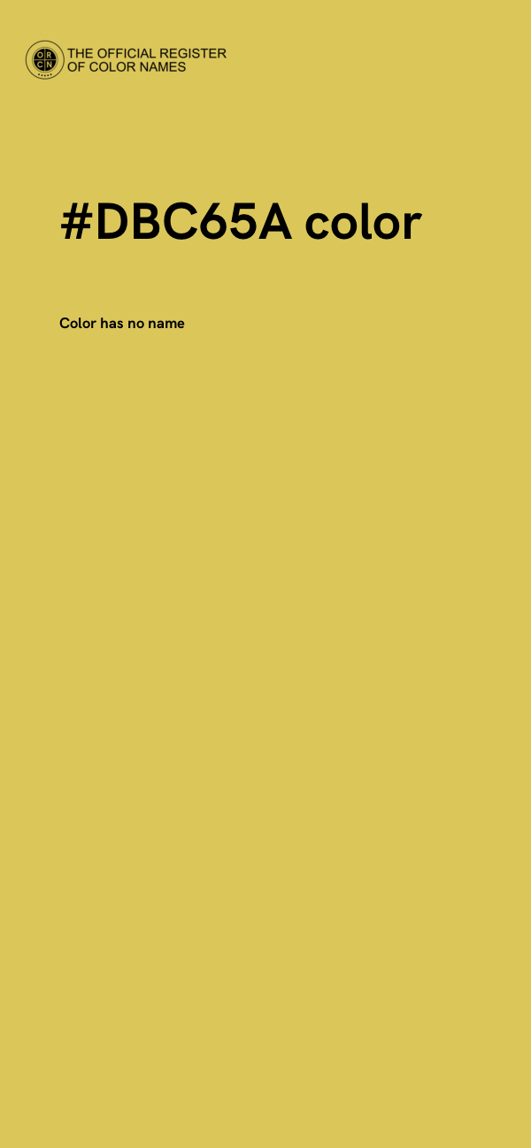 #DBC65A color image