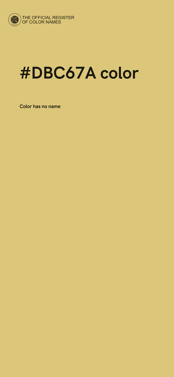 #DBC67A color image
