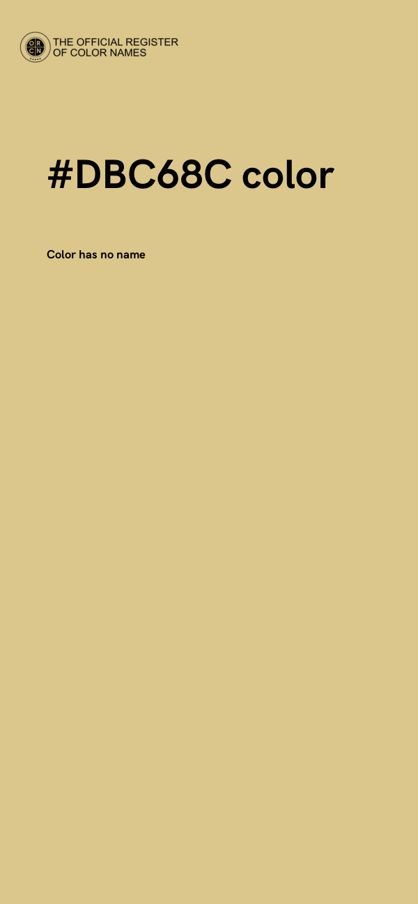 #DBC68C color image