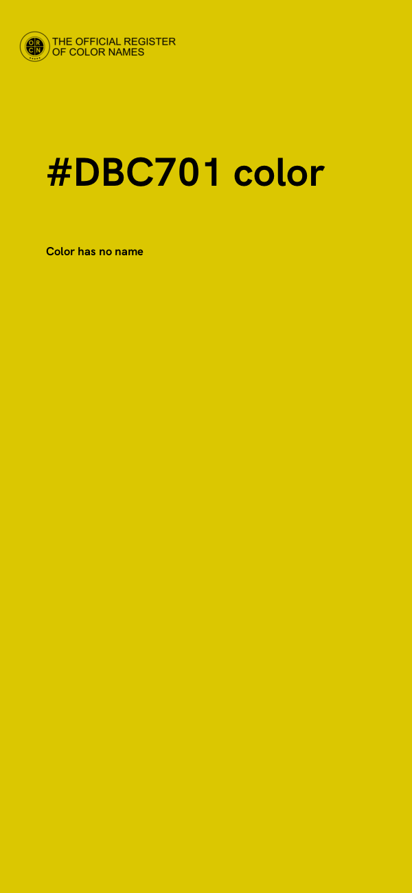 #DBC701 color image