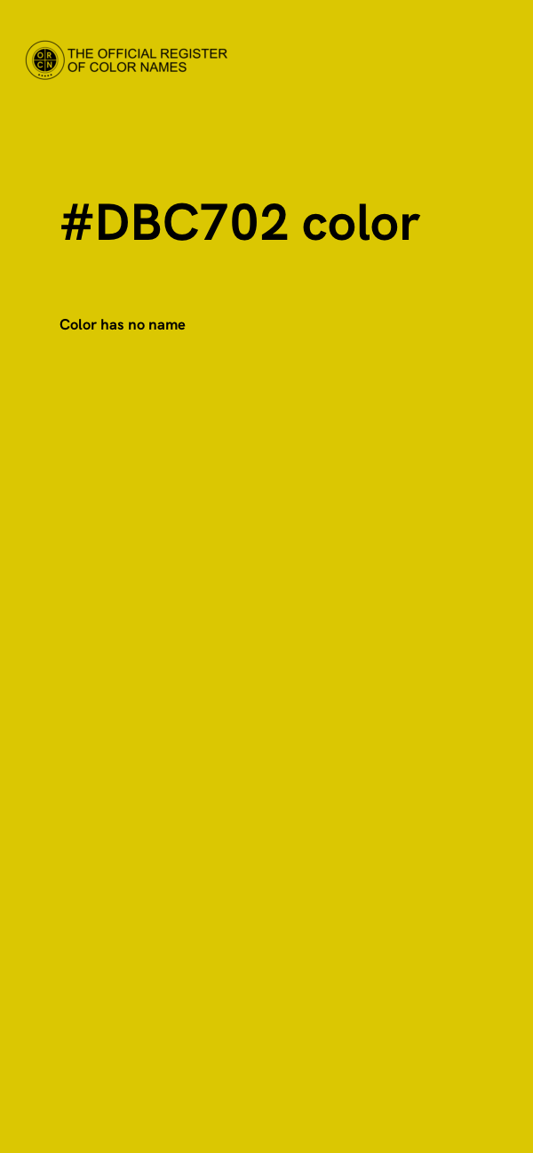#DBC702 color image