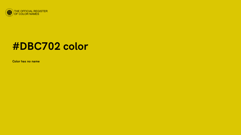 #DBC702 color image