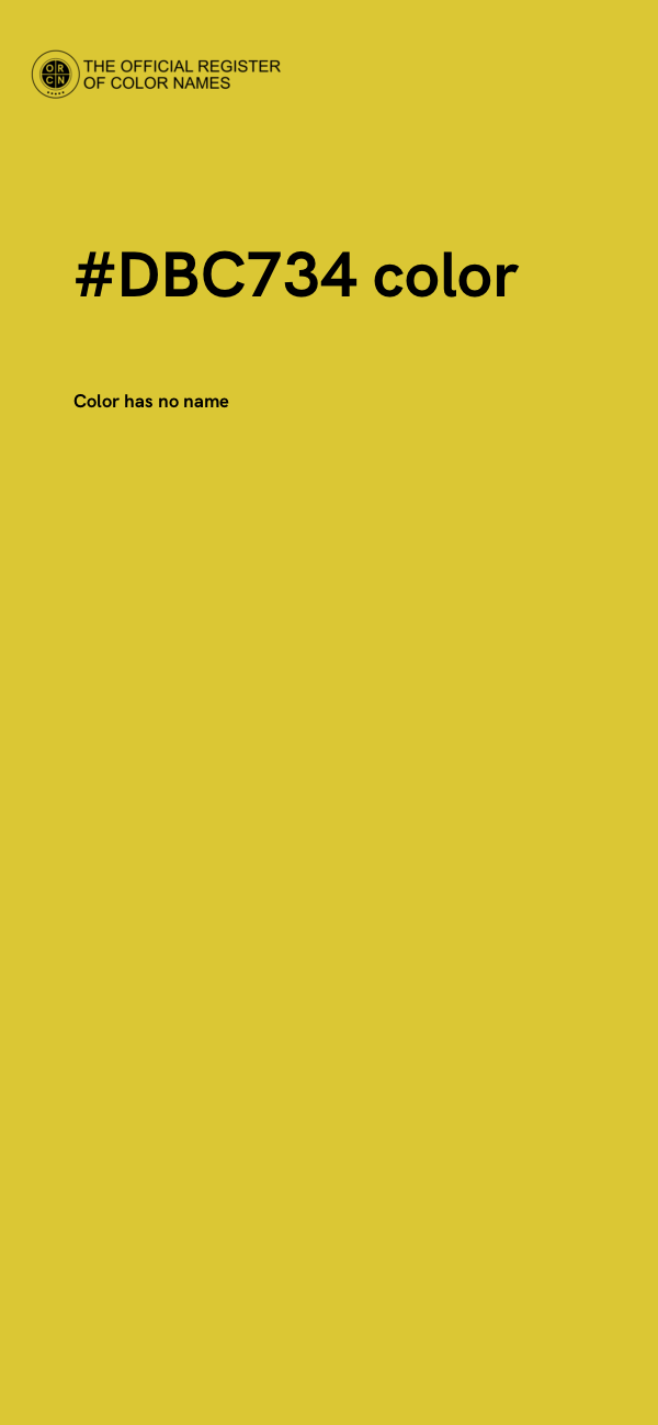 #DBC734 color image