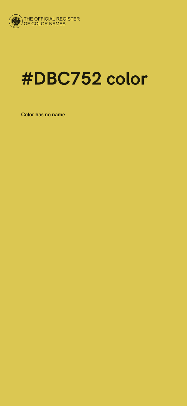 #DBC752 color image
