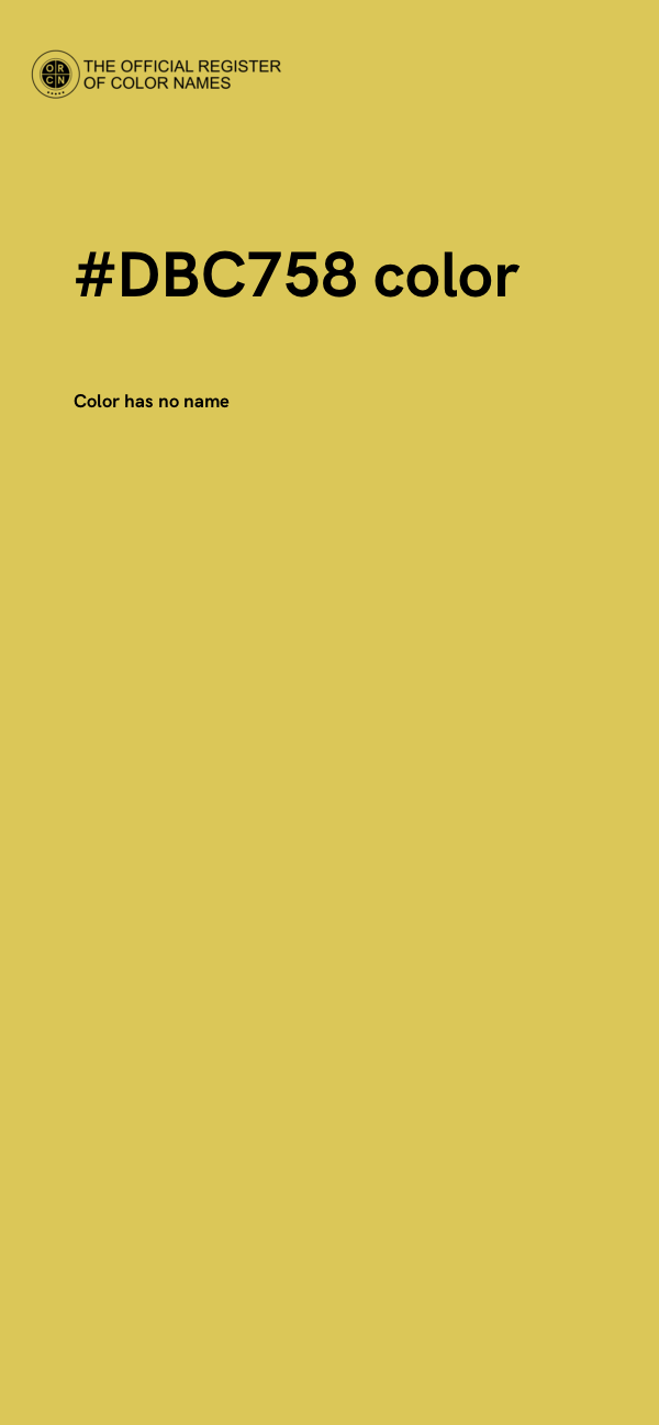 #DBC758 color image