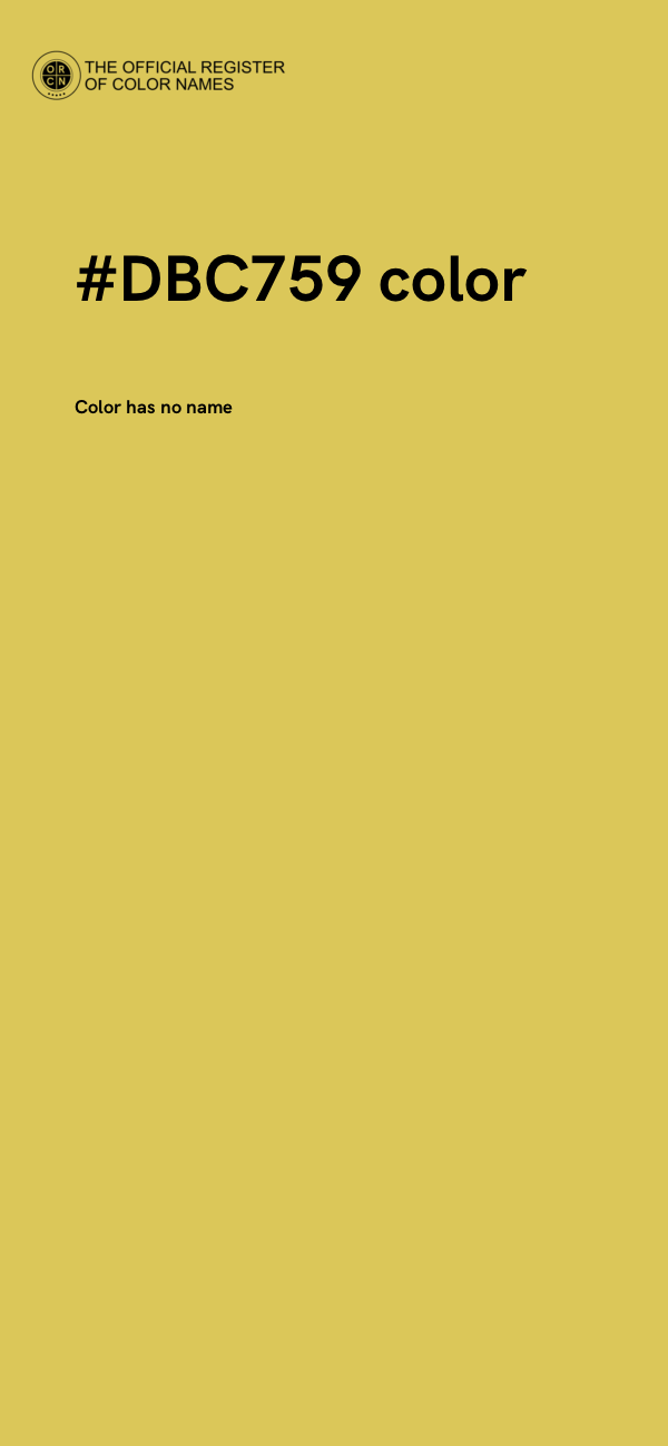 #DBC759 color image