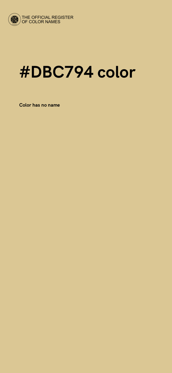 #DBC794 color image