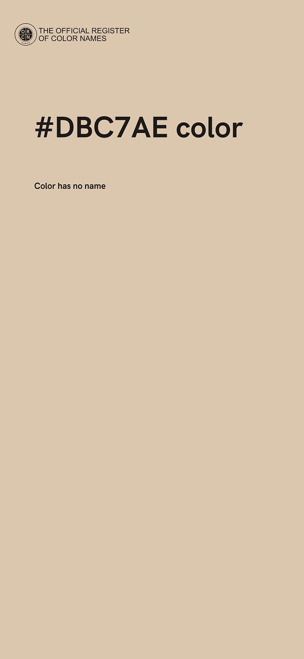 #DBC7AE color image