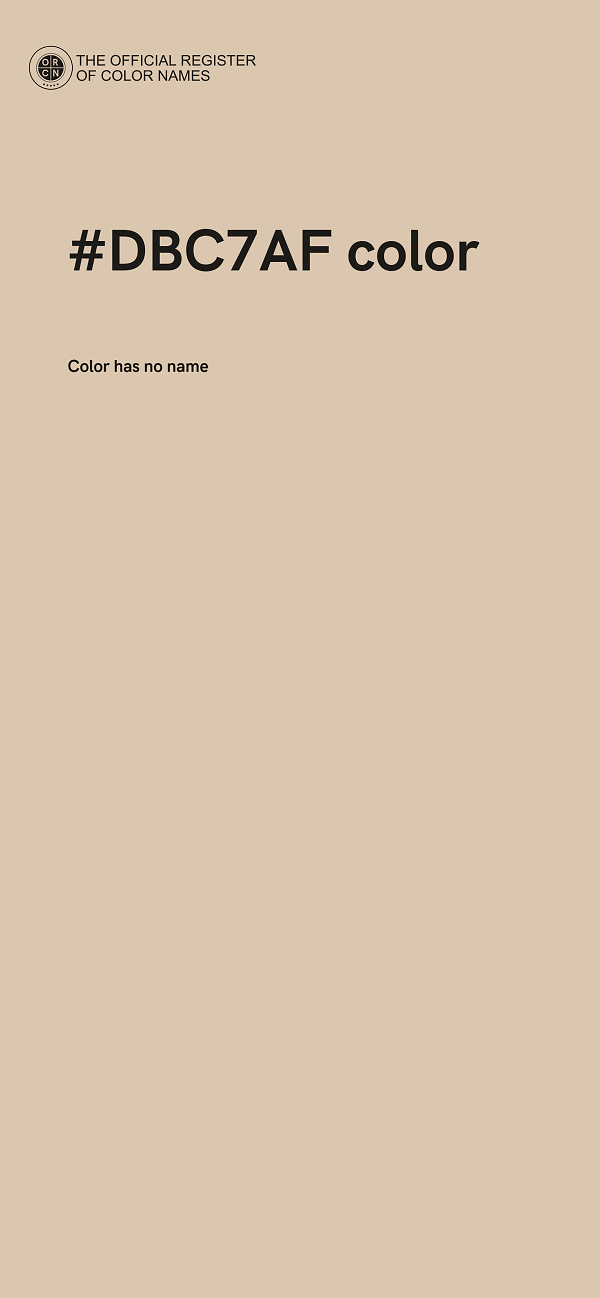 #DBC7AF color image