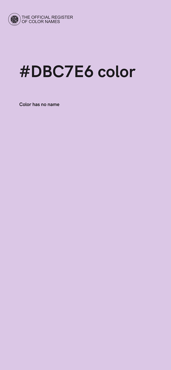 #DBC7E6 color image