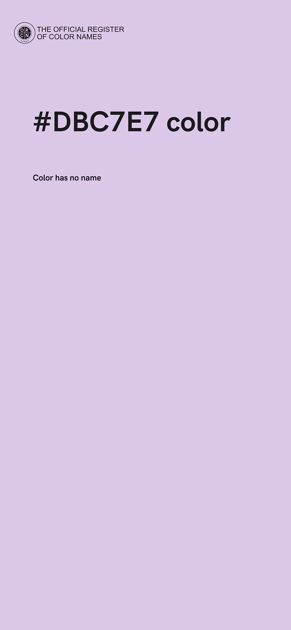 #DBC7E7 color image