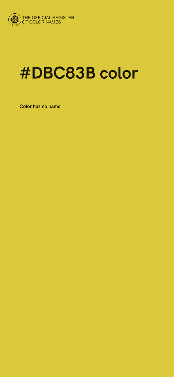 #DBC83B color image