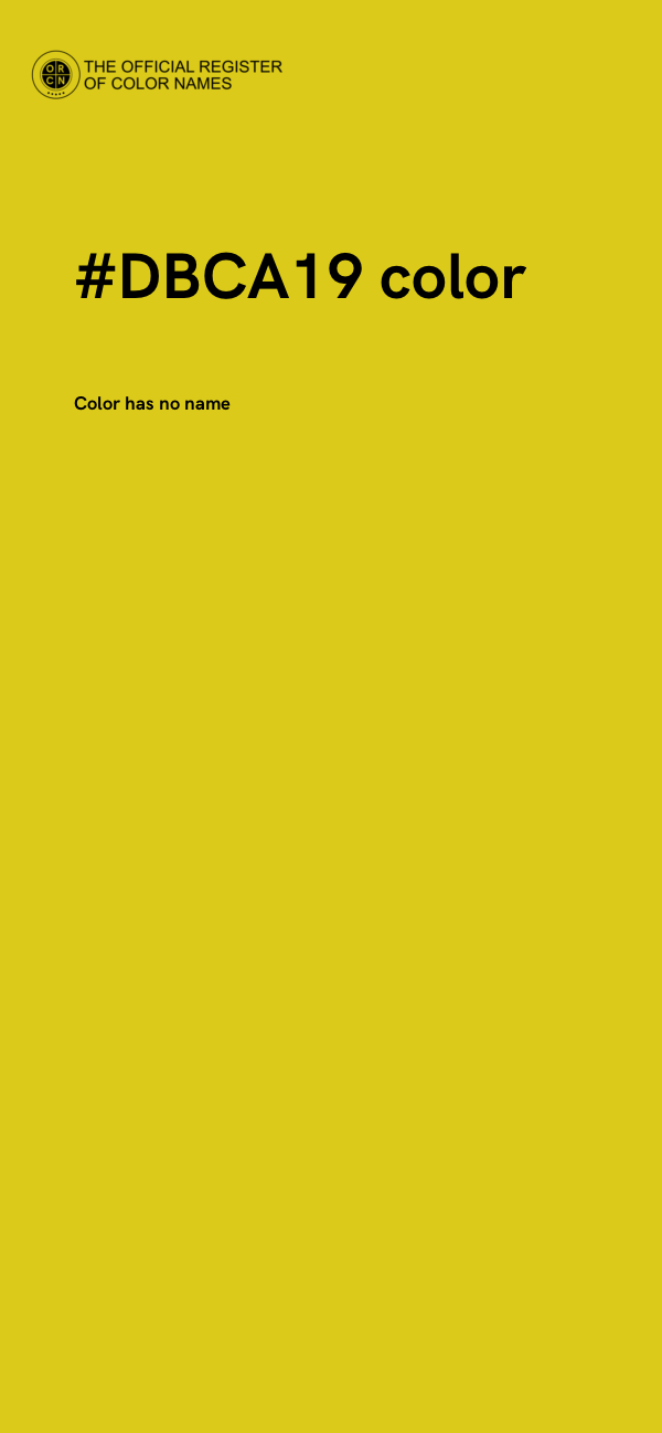 #DBCA19 color image