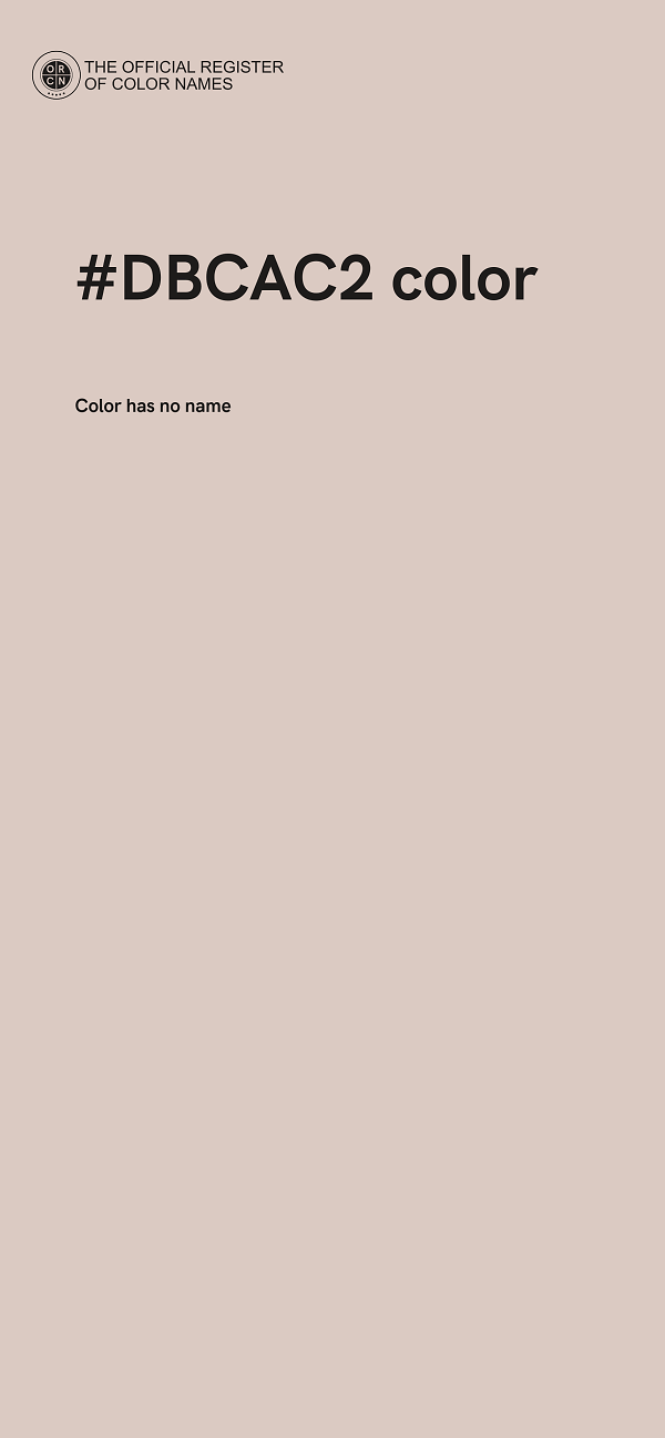 #DBCAC2 color image