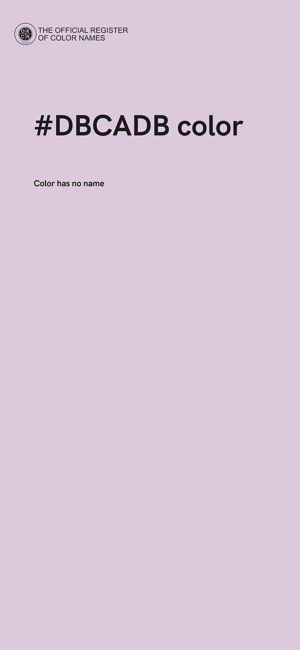 #DBCADB color image