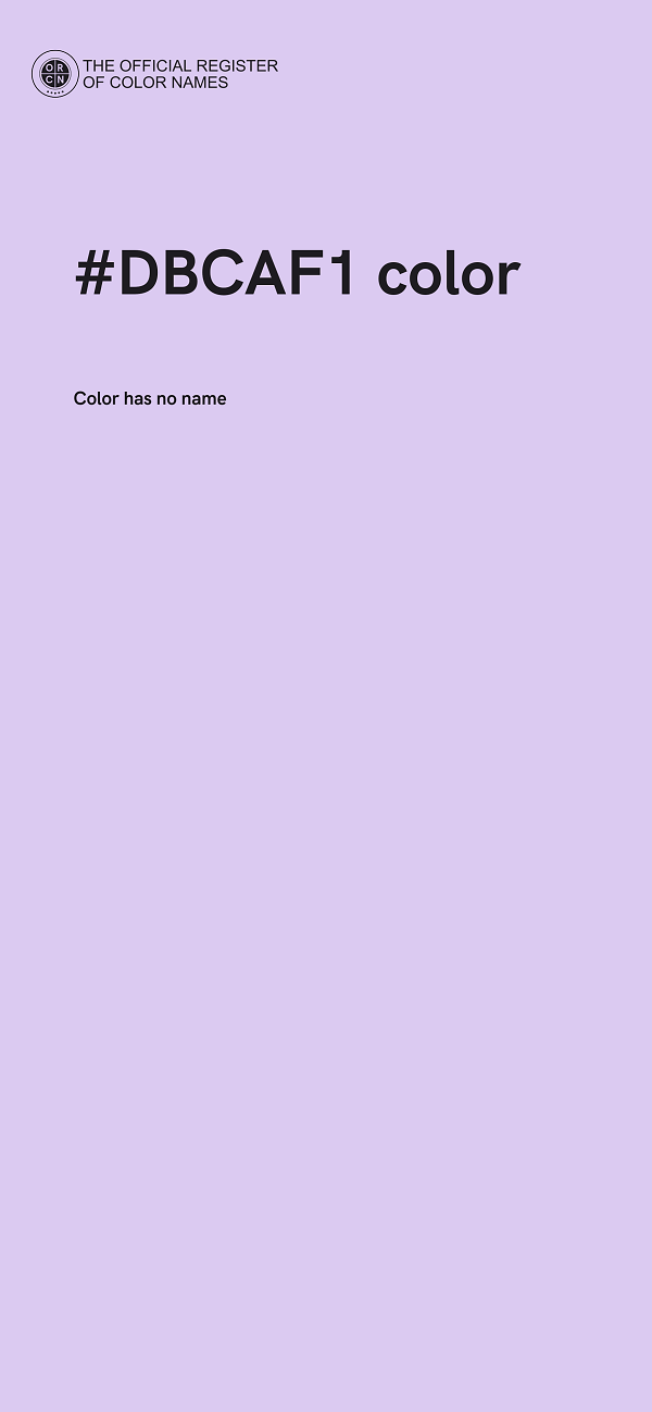 #DBCAF1 color image